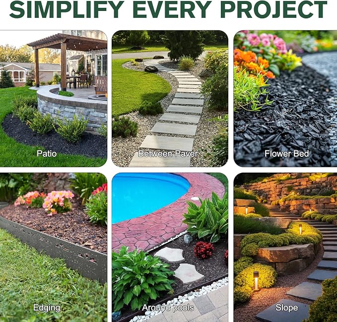 Teexpert Mulch Binder for Landscaping - 256OZ Rock Glue, Pea Gravel Binder Concentrate, Heavy Duty Outdoor Stone Adhesive for Slope Between Paver Flower Bed, Fast Dry Mulch Anchor Safe for Plants Pets