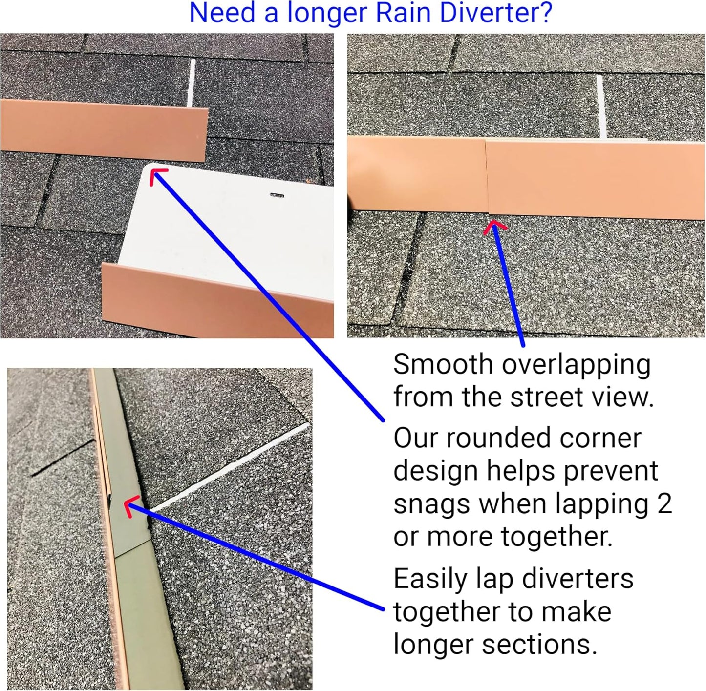 Eagle 1-26 Gauge 5 Foot Rain Diverter - Nails and Instructions Included (Mill Finish Aluminum, Copper, Galvanized, Stainless Steel & More) (2, Brown)