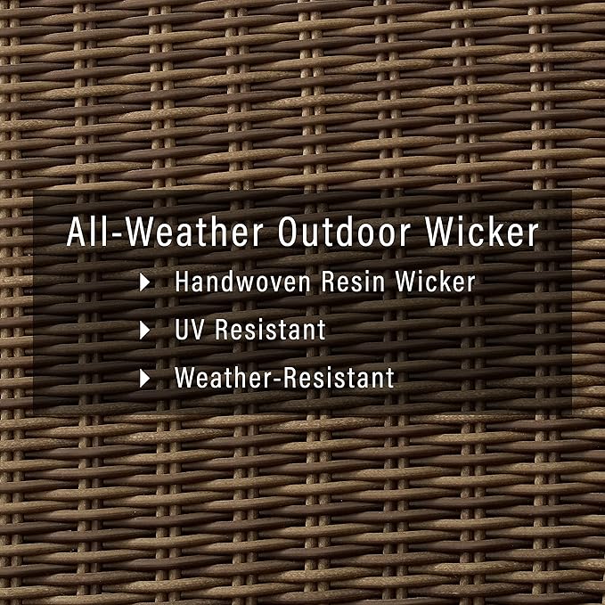Crosley Furniture Bradenton Wicker Outdoor Storage Box for Patio Furniture Cushions, Pool Floats, Garden Tools, Brown