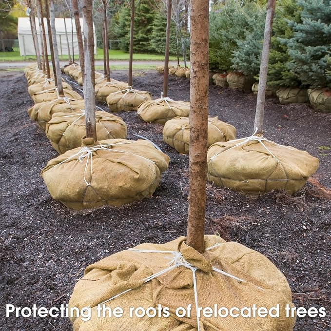 Gardening Burlap Roll - Multipurpose Natural Burlap Fabric (20 Inch x 5 Feet)
