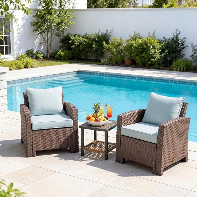 Art Leon Waterproof Outdoor Seat Cushion 24"x 24" 30D High Density Foam Patio Chair Cushions with Non-Slip Backing Patio Cushions for Patio Furniture Porch Swing Garden Bench Camping Stadium Grey
