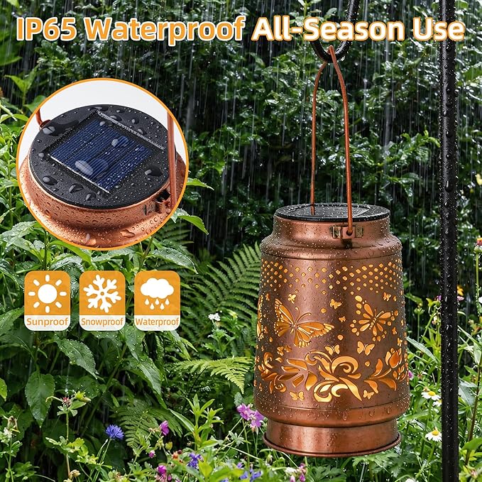 Solar Lanterns Outdoor Waterproof, Hummingbird Birthday Gifts for Women Mom Grandma, Garden Hanging Solar Lantern Lights for Patio