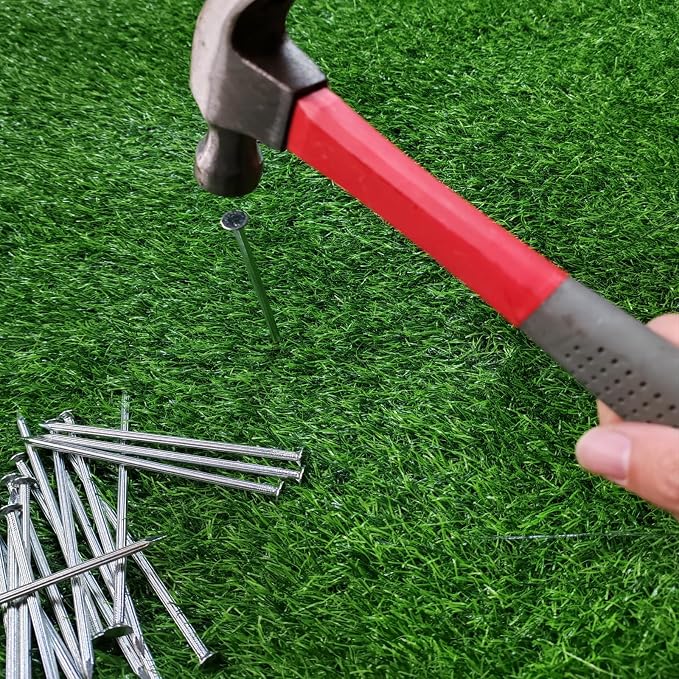Landscape Stakes,Metal Galvanized Landscape Spikes for Artificial Turf,Tent Spikes,Paver Edging (25, 6 in)