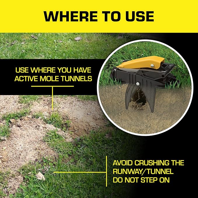 Tomcat Mole Trap, Innovative and Effective Mole Remover Trap Kills Without Drawing Blood, Reusable and Hands-Free, 2 Traps