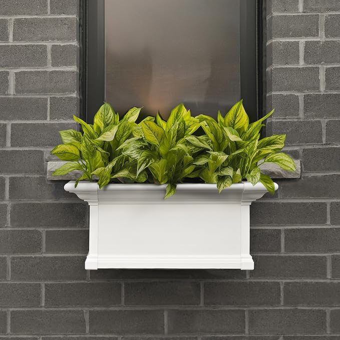 Mayne 4822-W Yorkshire Window Box, 2-foot, White