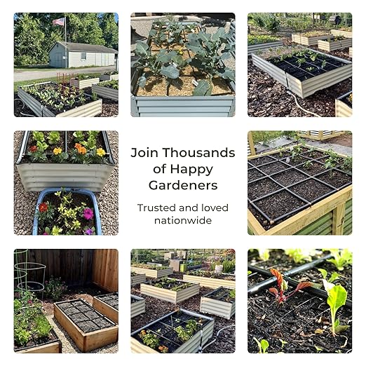 Garden Grid Watering System, 2x4 Cornerless | Drip Irrigation System for Garden Beds - But Better | Pre-Assembled, Waters Every Plant | Ideal for Beds w/Corner Posts or Curved Ends | 22.5"x44"