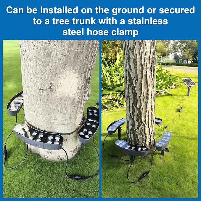 Solar Palm Tree Lights Outdoor,14400mAh large battery，solar tree lights,landscape light,3000K,IP65 waterproof,supports remote control,timer and dimming,Large trees suitable for courtyards and gardens