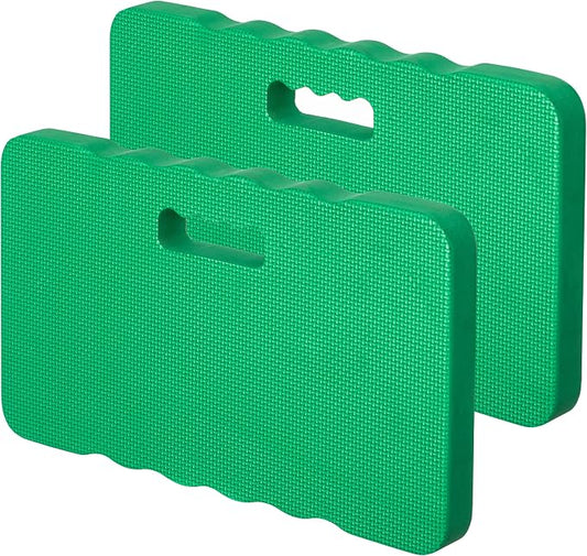 Extra Thick Foam Kneeling Pad for Gardening and Exercise Soft Comfortable Knee Cushion Mat for Floor Work Yard Tasks and Home, Set of 2 Large Green