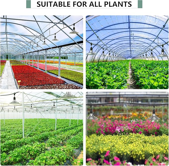 Outdoor Waterproof Grow Light, 41FT Daisy Chain LED, Full Spectrum, UL Certified, for Greenhouse Plants