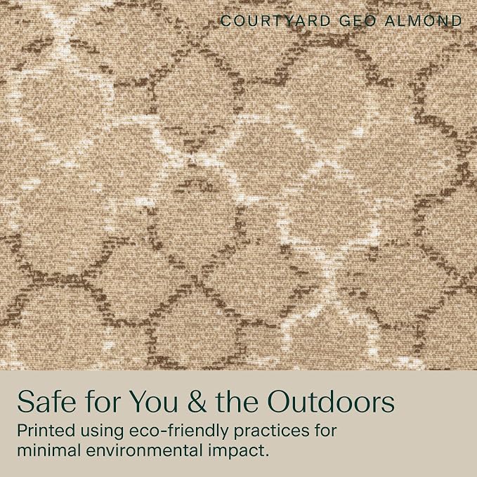 Honeycomb Outdoor Chaise Lounge Cushion for Patio Furniture, Water & Fade Resistant, Removable Cover, 21.5 x 70, Heritage Courtyard Geo