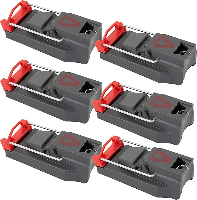Victor M123SSR Quick-Kill Easy Set Mouse Trap,6 Reusable Victor Mouse Traps,(Pack of 6)