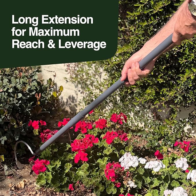 Weed Puller 3-in-1, Three Lengths (24"/40"/57"), Heavy-Duty Garden Hand Tool for Weeding, Digging & Soil Loosening | Stainless Steel Blade, Ergonomic Grip