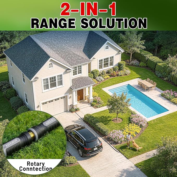 Aheroi Garden Hose 50FT, Flexible Garden Hoses Duo Mode Patented Kink-Free Water Hose with 10 Spray Nozzle, Lightweight Non-Expanding Waterhose for Outside Garden,High-Pressure&Wear-Resistant