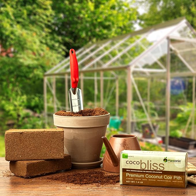 Coco Coir 650gm Bricks (6-Pack) - Organic Coco Coir for Plants & Gardening - OMRI-Listed Cocopeat for Garden Soil, Seed Starter Soil, & Mulch - Coconut Coir Bricks - Coconut Fiber Potting Mix