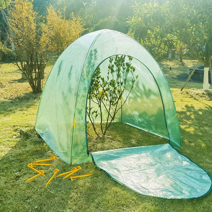 59″*59″*60″ Large Winter Plant Warm Covers with Air Hole for Raised Bed- Warm Tent Freeze Protection Humidity Domes for Germination, Seedling Propagation Protecting Plants from Animals