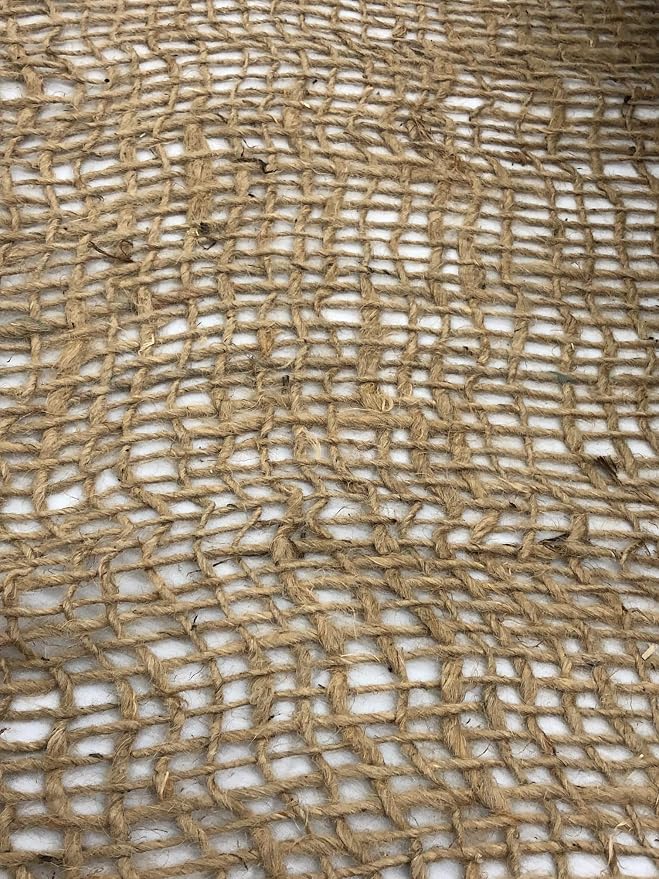 AK Trading CO. Jute Erosion Control, Soil Saver Mesh Blanket - 48" Wide x 75 Yard Roll (225 feet Long) - 900 Sq. Ft. Coverage