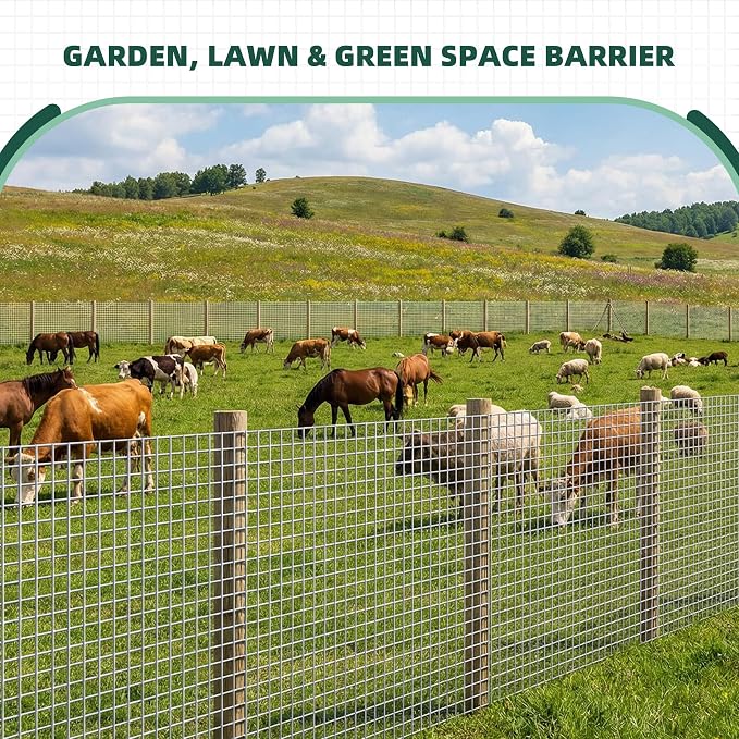 16 Gauge Galvanized Hardware Cloth 48in x 100ft Silver 1 inch Welded Garden Fence Roll for Gardens, Chicken Coops & Poultry Animal Netting Cage