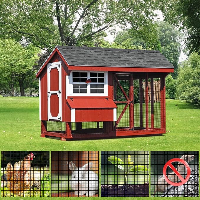 19 Gauge Black Hardware Cloth 1/2 inch 4 ft x 100 ft Coated Chicken Wire Fencing Wire Mesh Roll Gopher Wire Fence Roll Mesh & Wire Cloth Cage Wire Garden Fence