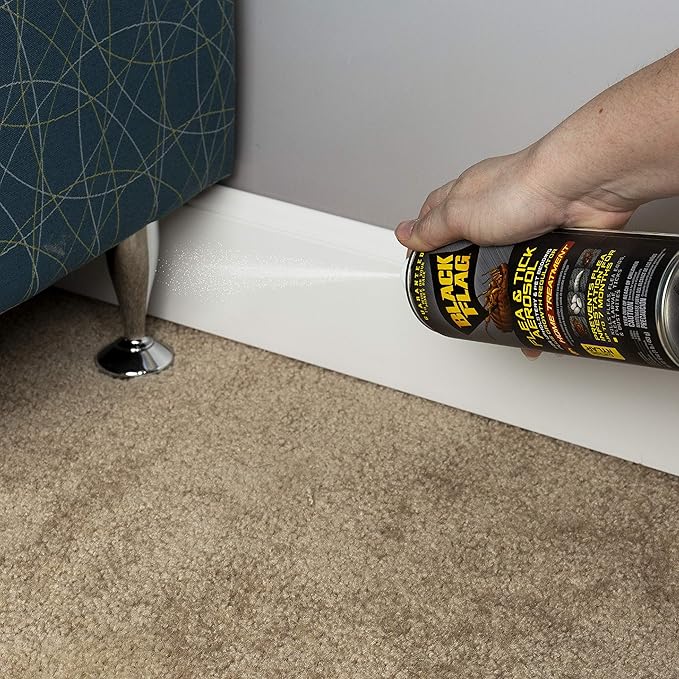 Black Flag Flea & Tick Killer for Upholstery & Pet Bedding Aerosol, 16-Ounce