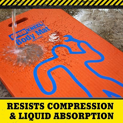 High Visibility Orange Body Mat – 41" x 17" Extra Thick 1” Anti-Fatigue Foam Work Mat | Heavy-Duty Closed-Cell Body Pad for Mechanics, Aircraft Maintenance, Garage & Industrial Work