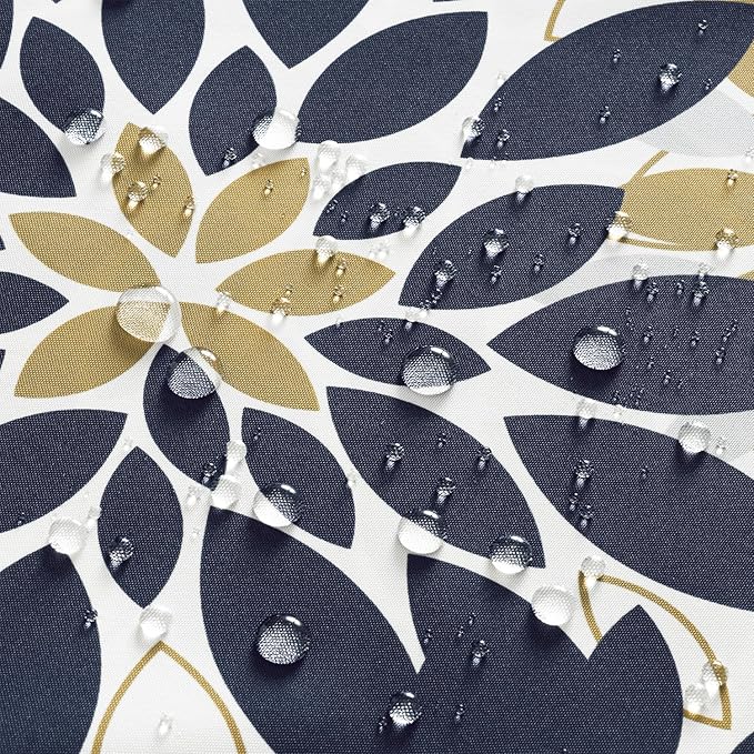 Floral Outdoor Pillow Covers Waterproof Spring Throw Pillow Cases Black Brown 18x18 Inch Set of 2 Decorative Summer Cushion Covers for Patio Furniture Garden Bench Porch Sofa