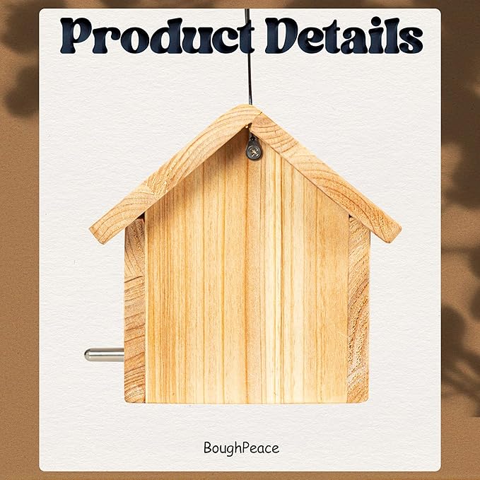 Wooden Bird Houses for Outside Birdhouses Nest Bluebird House for Cardinals Finch Wren Swallow for Garden Viewing 7