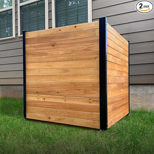 42in H x 38in W (2 Panels) No Dig Enclo Richmond Cedar Wood Privacy Screen, Ideal Outdoor Privacy Wall, Pool Equipment Enclosure, Trash Can Enclosures, Air Conditioner Fence, EC18008