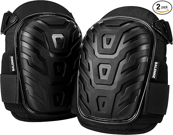 BALENNZ Professional Knee Pads for Work - Heavy Duty Foam Padding Gel Construction Knee Pads with Strong Double Straps – Comfortable Knee Protection for Indoor and Outdoor Use (Knee High)