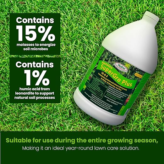 Medina Agriculture Products HastaGro 16-0-2 SuperGro Plus, No Phosphorus Lawn Fertilizer with Molasses and Humic Acid