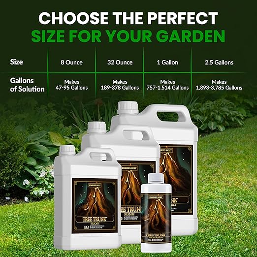 Humboldts Secret Tree Trunk | Potassium Silicate Additive | Liquid Fertilizer for Thicker Stalks, Stress Resistance & Branch Development | Indoor & Outdoor Plant Food, Hydroponic Nutrients, 2.5 Gallon