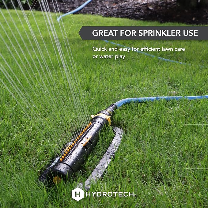 HydroTech FlatJacket 5/8" 25 ft Garden Hose with Patented Force Control Technology- Flexible, Kink-Free, Lightweight Hose for Lawn, Garden, Car Washing, Deck and Patio Cleaning