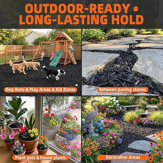 Mulch Binder -1 Gallon Ready to Use Rock Glue for Landscaping, Fast-Dry No Dilution Landscape Rock Glue, Gravel Stabilizer, Intertek Test Pea Gravel Glue, Pet Safe for Garden Bed, Patio, Yard