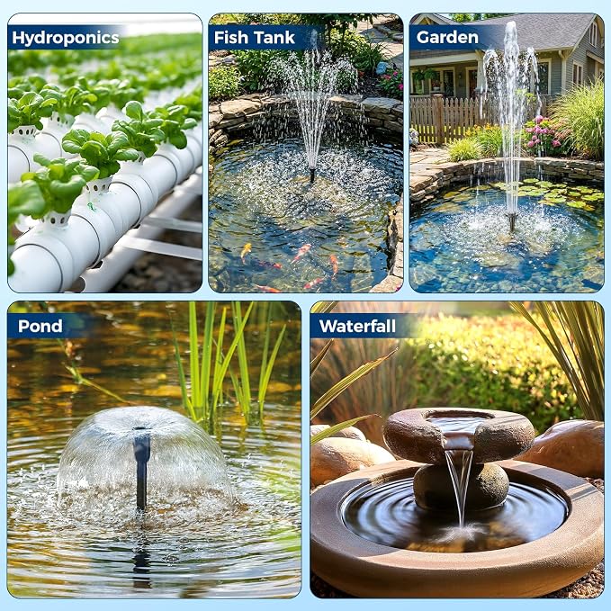 NFESOLAR 20W Solar Pond Filter Kit with Fountain Pump, 160 GPH Solar Pond Pump & Outdoor Filter Box, Submersible Water Pump with 16.5FT Cable & 6.6FT Tubing for Koi Pond, Fish Tank, Garden Fountain