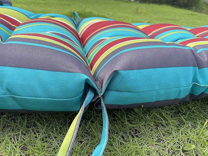 Enipate Weather Resistant Adirondack Chair Cushions High Back Indoor Outdoor Patio Tufted Lounge Cushion Seat Pads