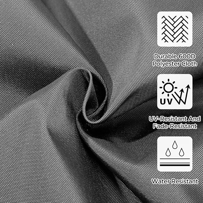 Lounsweer 3 Pcs Outdoor Cushion Covers Patio Cushion Replacement Covers 2 Covers 18 x 18 x 2 and 1 Cover 42 x 18 x 3 for Patio Furniture Outdoor Washable Water Resistant for Couch Sofa (Dark Gray)