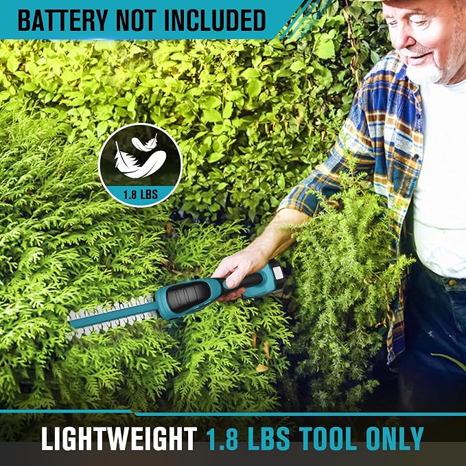 HEINPRO Cordless Hedge Trimmer Compatible with Makita 18V Battery (Battery not Included), Electric Hedge Trimmer Cordless, Bush Trimmers Grass Shears Handheld, Shrub Trimmers for Yard, Garden