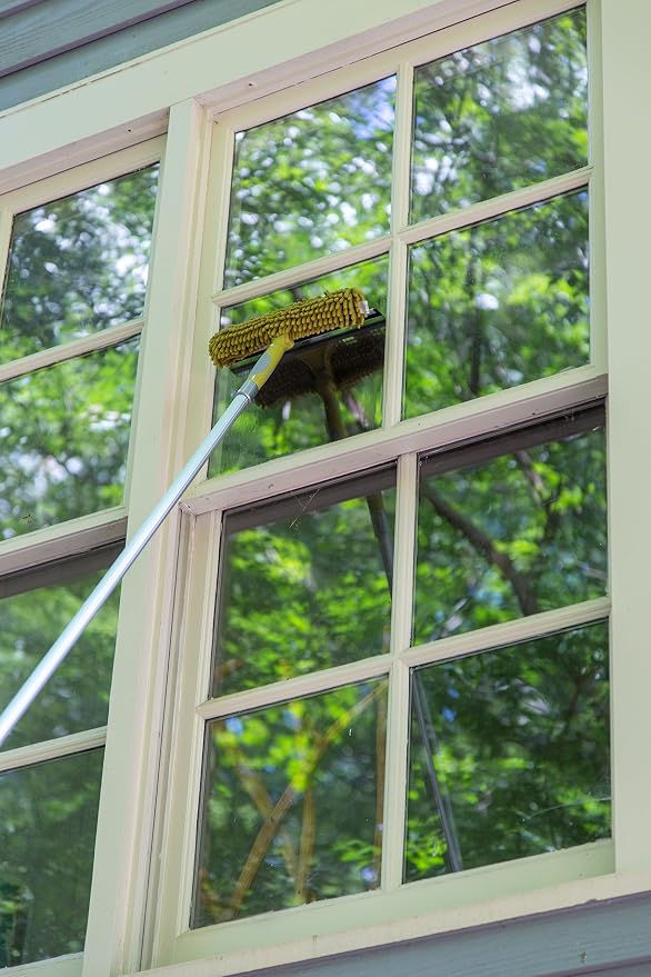 DOCA Telescoping Pole Attachment - Extension Pole for Cleaning, Feather Duster, Window Washing Kit, Paint Roller, Window Squeegee - High Reach Extendable Kit for Indoor & Outdoor - Squeegee Scrubber