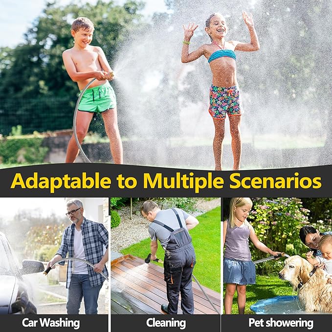 100 ft Stainless Steel Garden Hose - 2026 New Upgraded Metal Water hose - Flexible Water Hoses Pipes with Latex Core, 3/4" Solid Brass Connector - No-Expandable Watering Garden Hoses