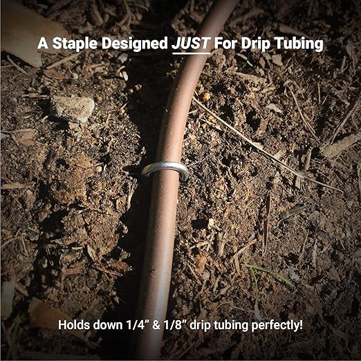 Sandbaggy DRIP TUBING Stakes Landscape Staples | 5 inch Length | Drip Anchors | Landscape Pins | Lawn Nails | Garden Stakes | Hold Drip Tubing Up to 1/4" Diameter | 14-Gauge Standard | Pack of 500