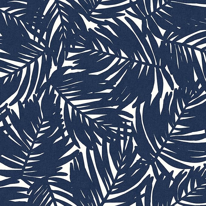 Arden earthFIBER Outdoor Foam Deep Seat Cushion (2-Pack), 24x24, Premium High-Density Foam, Never Flattens, Weather-Proof for Patio Chair Sofa Couch, Navy Blue King Palm