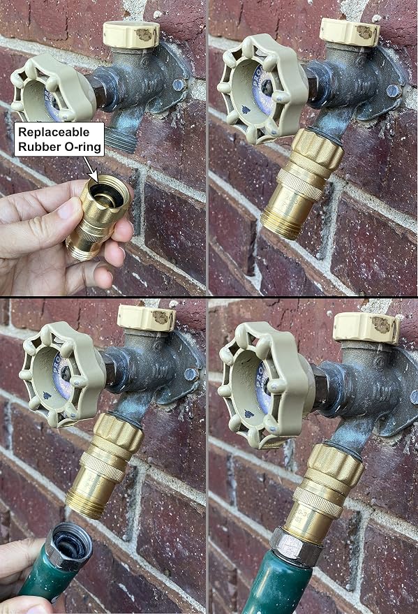 Heavy Duty 25 psi Water Pressure Regulator 3/4 inch Hose Thread Drip Irrigation System Pressure Reducer, Lead-Free Brass