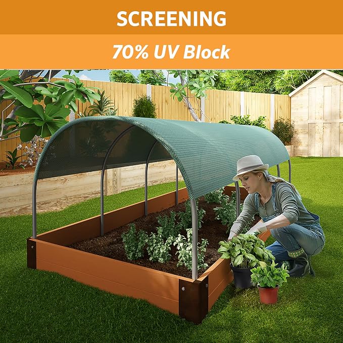 Coolaroo 70% UV Block Prvacy & Screening Fabric - Breathable Fence Cover for Patio, Balcony, Pool, and Play Area, Tear Resistant Windscreen, 6ftx15ft Roll, Forest Green