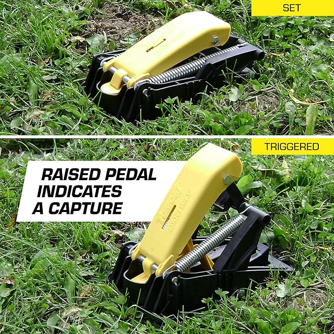 Tomcat Mole Trap, Innovative and Effective Mole Remover Trap Kills Without Drawing Blood, Reusable and Hands-Free, 2 Traps
