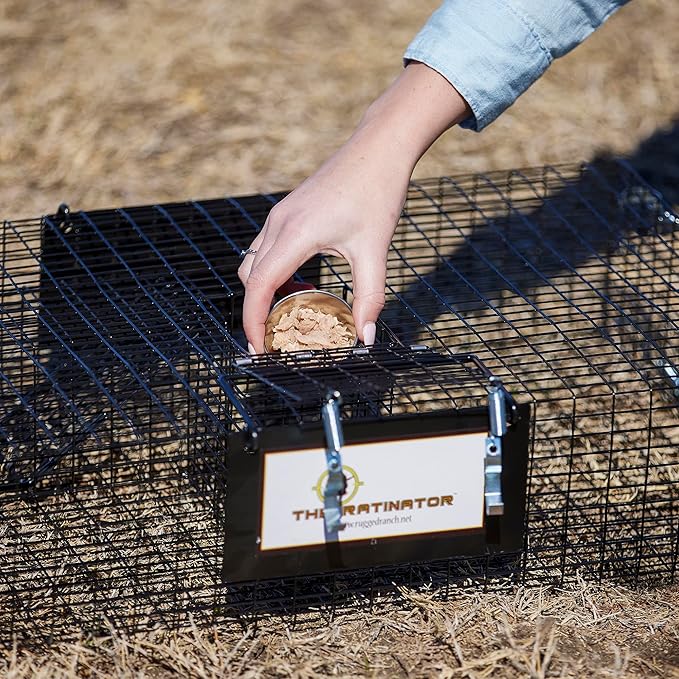 Rugged Ranch 4‑Pack Ratinator Multi‑Catch Rat Trap, Wire Cage, 26.5"x16.5"x6" Each - Live Catch‑and‑Release, 2‑Door Humane Rodent Control, No‑Poison Outdoor Use