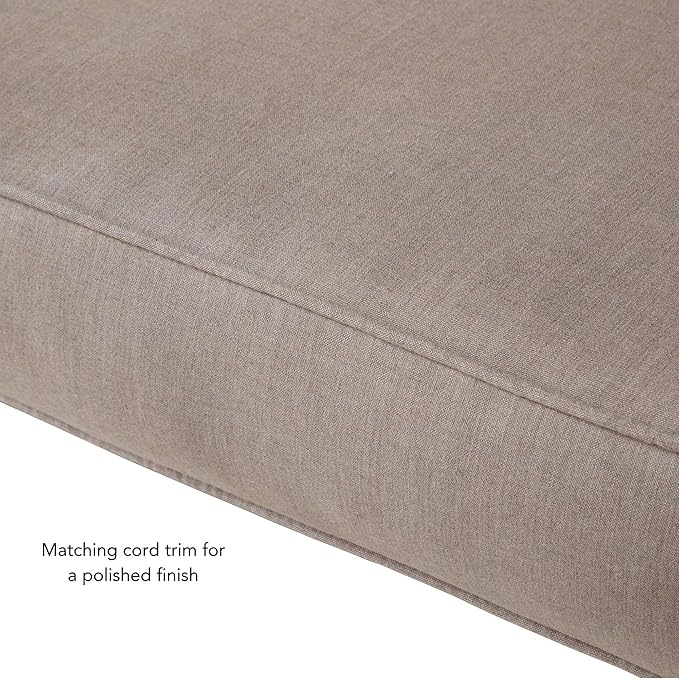 Outdoor 2-Piece Sunbrella Premium Deep Seat Cushion Set, Cast Ash