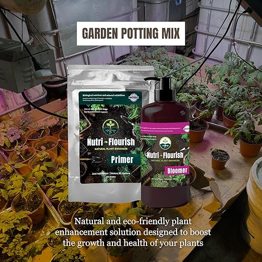 Primer and Bloomer – Natural Plant Enhancer | Soil & Root Support for Healthy Growth | Beneficial Bacteria Formula for Vegetables, Flowers & Ornamentals | Garden & Potting Mix, 2-Pack