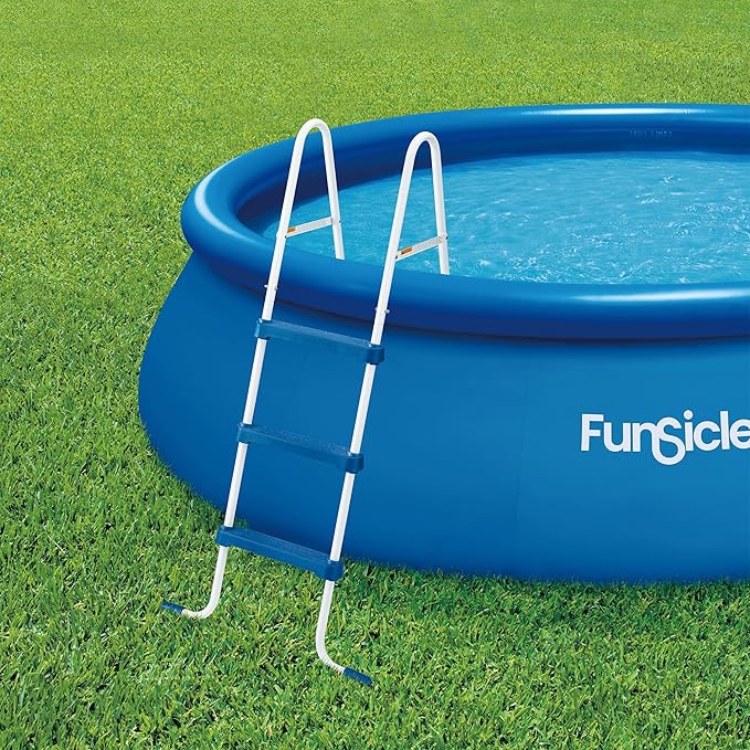 Funsicle 42" SureStep Pool Ladder, for Above Ground Swimming Pools, Blue & White