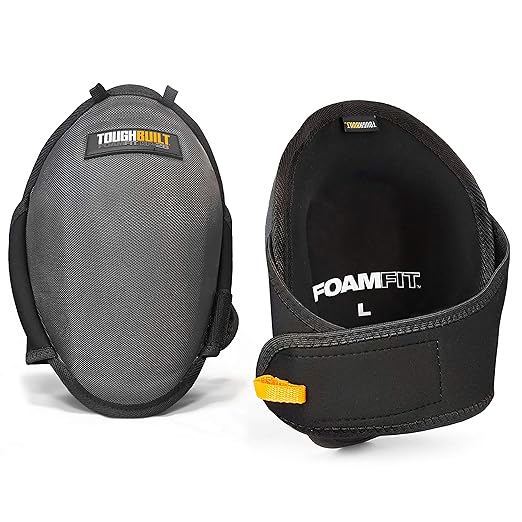 ToughBuilt - FoamFit ™ Professional Knee Pads - Heavy Duty, Ergonomic Support and Adjustable Straps for a Comfortable Fit - (TB-KP-2B)