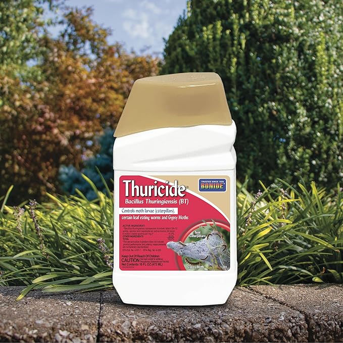 Bonide Thuricide BT Concentrate, 16 oz Ready-to-Mix Solution for Caterpillar, Worm and Moth Control in Home Garden