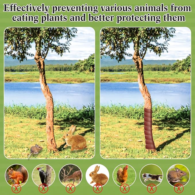 Wesiti 20 Pcs Tree Trunk Protector Plastic Spiral Trunk Tree Wrap Guard Bark Tube Protectors to Protect Bark Saplings from Deer Cats Rodents Rabbit Mowers (Dark Brown)